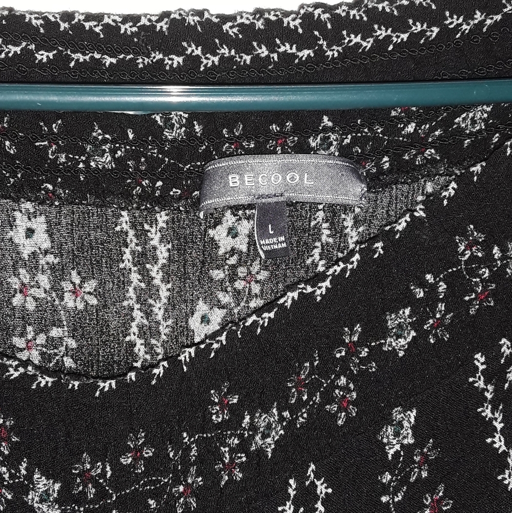 BE COOL black floral romper